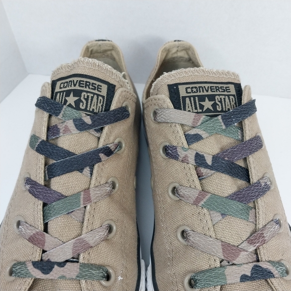 Converse All Stars Chuck Taylors Juniors Size 4 Olive Green Camo Sneakers Shoes - Picture 4 of 10